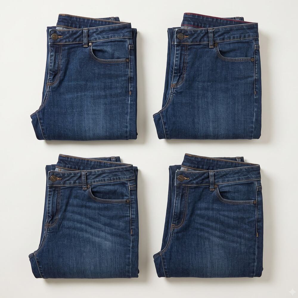 Lot (4) Talbots Women 14/32 Western Casual Signature Bootcut Stretch Denim Jeans